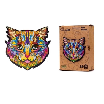 Puzzle Maksik drewniane eko 22 Kotek Murkotek A4 (PE7259)