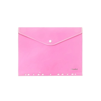 Teczka plastikowa na guzik Biurfol A4 kolor: różowa (TKZP-A4-01)