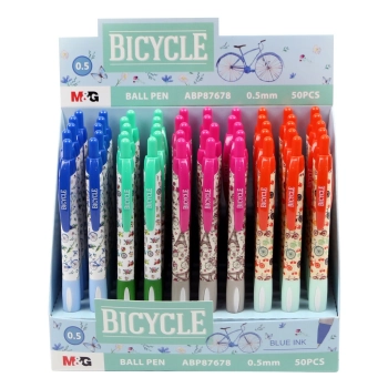 Długopis olejowy M&G Bicycle niebieski 0,5mm (ABP87678)