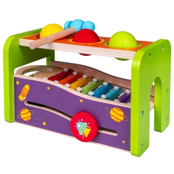 Zabawka edukacyjna Smily Play Przybijanka drewniana z cymbałkami (SPW83694)
