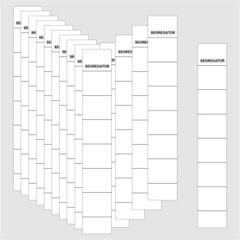 Etykiety opisowe do segregatora Warta - biały [mm:] 30x190