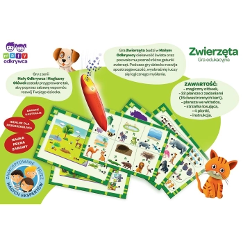 Gra edukacyjna Trefl Mały Odkrywca i Magiczny Ołówek Zwierzęta Magiczny ołówek (02111)
