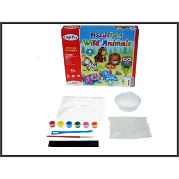 Zestaw kreatywny Hipo Gipsowe magnesy do malowania - Zwierzęta dzikie (HGM14)