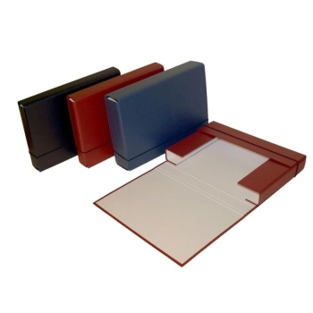 Teczka z szerokim grzbietem na gumkę Delfin A4 kolor: granatowy