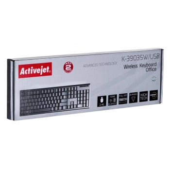 Klawiatura Activejet beprzewodowa K-3903SWW - czarny (PERACJKLA0036)