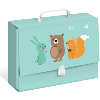 Teczka z szerokim grzbietem na zatrzask Interdruk B&B PASTEL C4 kolor: zielony pastelowy (TERAC4BBP)