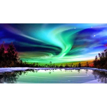 Zestaw kreatywny Norimpex Diamentowa mozaika zorza polarna 40x30cm (NO-1006404)