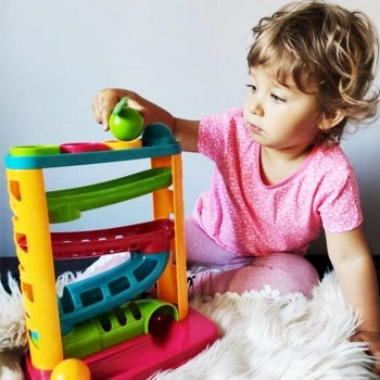 Zabawka edukacyjna Smily Play zjeżdżalnia z piłeczkami i młotkiem (SP82932)