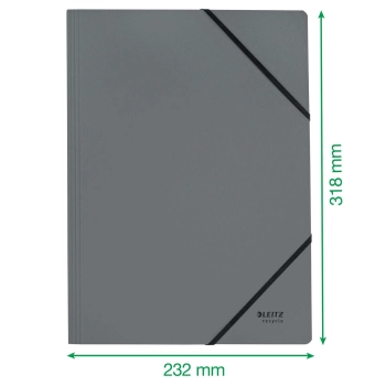 Teczka kartonowa na gumkę Leitz recycle A4 kolor: żółta 430g (39080015)