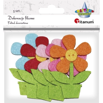 Ozdoba filcowa Titanum Craft-Fun Series kwiatki