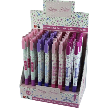 Długopis olejowy M&G Warm Braw niebieski 0,5mm (ABP82774)