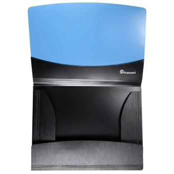 Teczka plastikowa na gumkę Titanum A4 kolor: czarno-niebieski [mm:] 213x320 (TG4BL2)