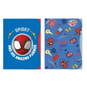 Teczka kartonowa na gumkę Beniamin z gumką Spider Man A4 kolor: miks