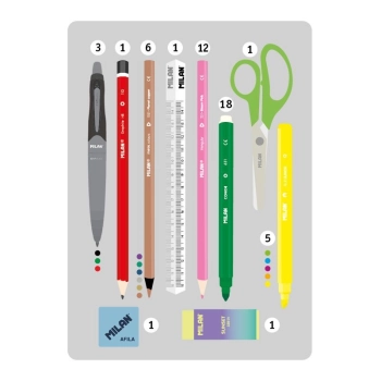 Piórnik Milan Sunset zielony 3-poziomowy (081364SN1GR)