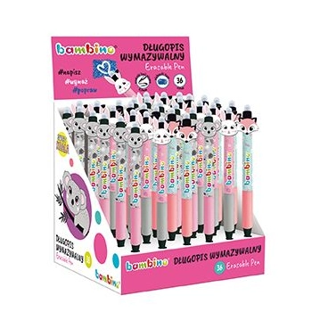 Długopis Bambino Bambino Premium wymazywalny dziewczyny 36 szt displ niebieski (5903235657719)