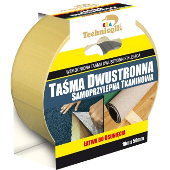 Taśma dwustronna Technicqll dwustronna tkaninowa 50mm 10m (T-246)
