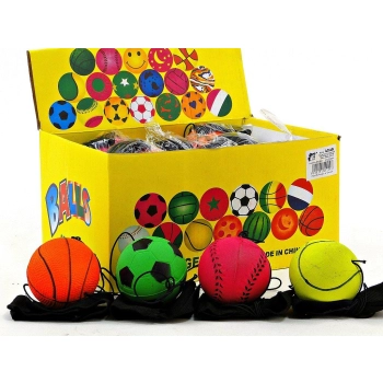 Piłeczka One Dollar z gumką 6 cm, mix (369818)