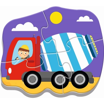 Puzzle Trefl puzzle baby classic pojazdy na budowie 3, 4, 5, 6 el. (36072)