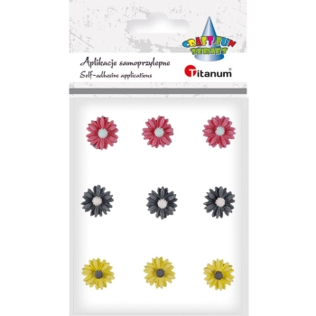 Kwiaty Titanum Craft-Fun Series samoprzylepne z żywicy (18JX-70)