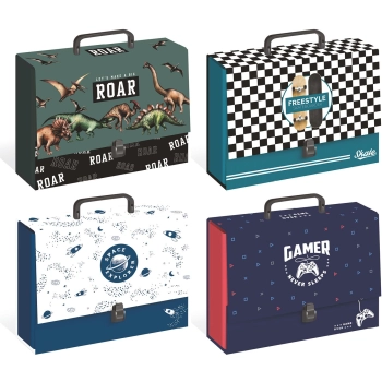 Teczka z szerokim grzbietem na zatrzask Interdruk C4 kolor: mix (TERAC4G)