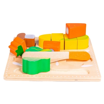 Artykuły kuchenne Smily Play drewniane owoce i warzywa do krojenia (AC7336)