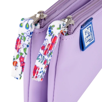Saszetka Oxford Floral pastel - liliowa (400159610)