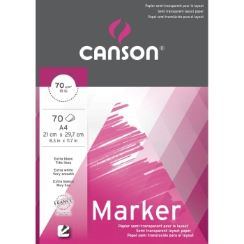 Blok artystyczny Canson Marker Layout A4 70g 70k (297-231)