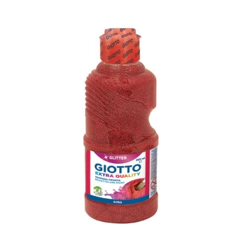 Farba tempera Giotto Glitter kolor: czerwony 250ml 1 kolor. (531206)