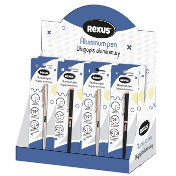 Długopis Rexus niebieski 1,0mm (5901276103608)