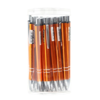 Długopis wielkopojemny Cresco Star metalowy pomarańczowy niebieski 1,0mm (600005St-09)