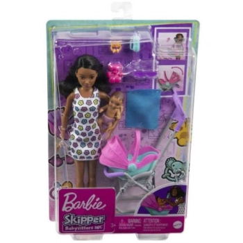 Lalka Barbie Skipper opiekunka ze spacerówką [mm:] 290 (HHB68)