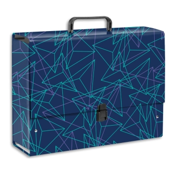 Teczka z szerokim grzbietem na zatrzask Tadeo Geometria B4 kolor: mix (T0107)