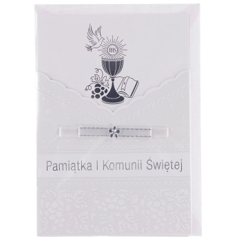 Kartka składana laurka B6 exclusive satyna komunia B6 (5902221807909)