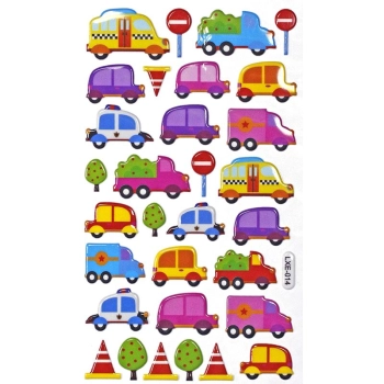 Naklejka (nalepka) Titanum Craft-Fun Series pojazdy, znaki drogowe (LXE-014)