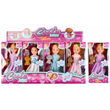 Lalka Mega Creative z pieskiem, mix [mm:] 120 (499932)