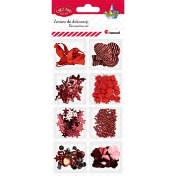 Zestaw dekoracyjny Titanum Craft-Fun Series zestaw do dekoracji czerwony (182206-2)