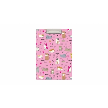 Deska z klipem (podkład do pisania) Biurfol Pets A3 - mix nadruk (KHN-01-21)