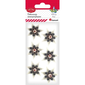 Naklejka (nalepka) Titanum Craft-Fun Series świąteczne gwiazdy (21XQ1130)
