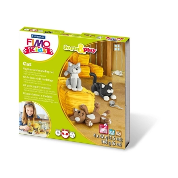 Zestaw plastyczny Eberhard Faber Zestaw Fimo KOty (S 8034 16)