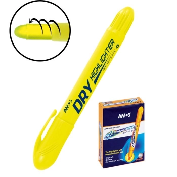 Zakreślacz Amos, żółty (HLD12)