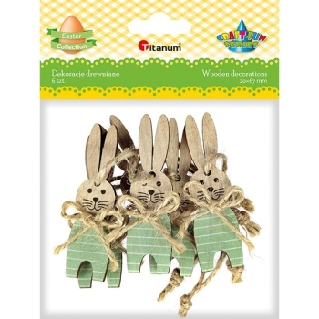 Ozdoba drewniana Titanum Craft-Fun Series zawieszka zajączek (191014)
