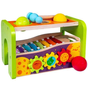 Zabawka edukacyjna Smily Play Przybijanka drewniana z cymbałkami (SPW83694)