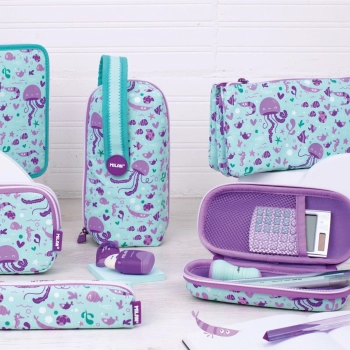 Piórnik Milan usztywniany owalny Sea (081145S)