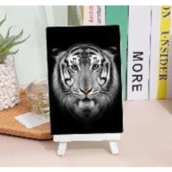 Zestaw kreatywny Norimpex Diamentowa mozaika tygrysa czarne tło+ sztaluga 15x20cm (NO-1007278)