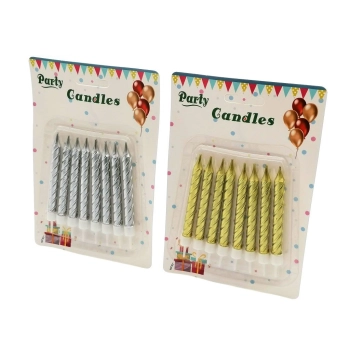 Świeczka urodzinowa One Dollar 8 szt. mix (311237)