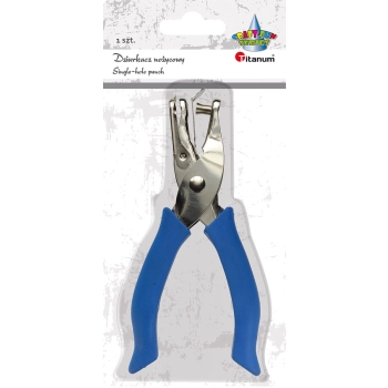 Dziurkacz Titanum Craft-Fun Series 1-otworowy gumowy uchwyt niebieski (D1)