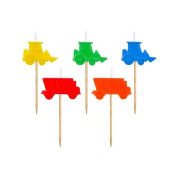 Świeczka urodzinowa Godan pikery budowa, 5 szt. (SF-PBUD)