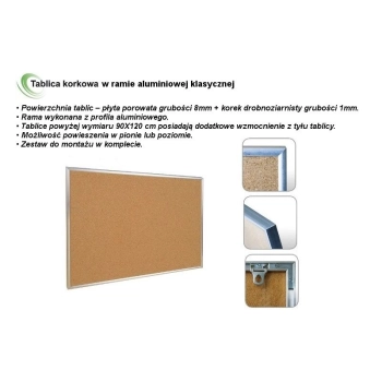 Tablica korkowa Wielkor [mm:] 1200x2400