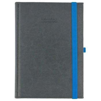 Kalendarz książkowy (terminarz) 5905031841255 Wydawnictwo Wokół Nas NAUCZYCIELA NEBRASKA z gumką A5 (A5DN0740B  szary)