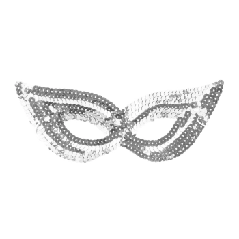 Maska Arpex cekinowa srebrna (KM81107)